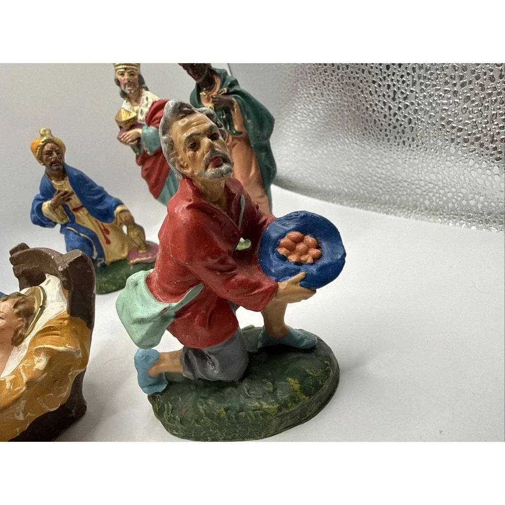 Nativity Christmas SET Of 1O Figures ITALY 2.5